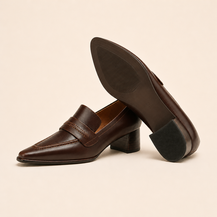 Close-up of thick heel detail