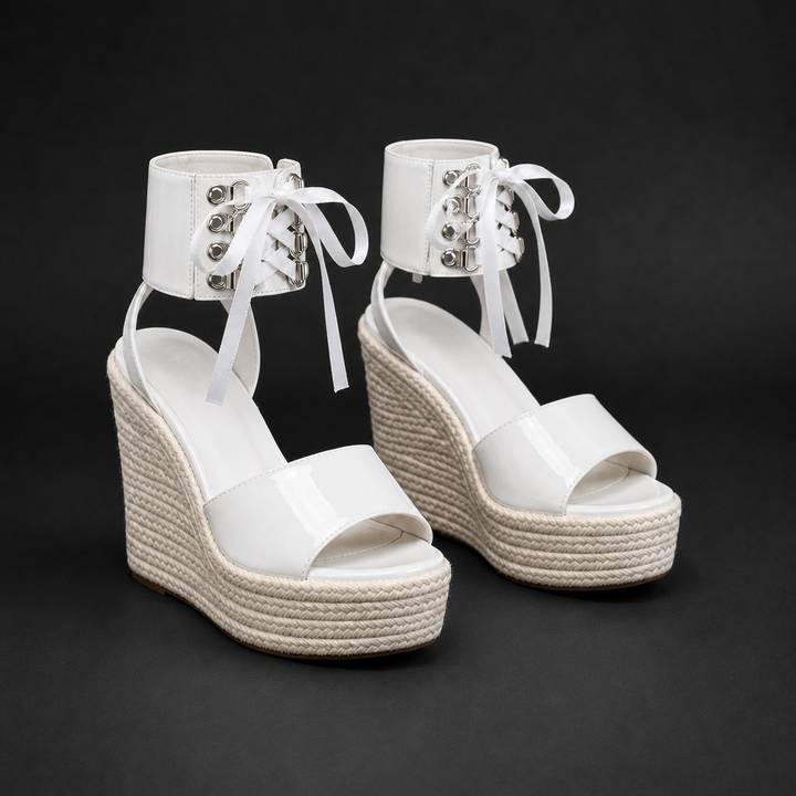 Liora Women's T-Strap Sandals featuring a wedge heel