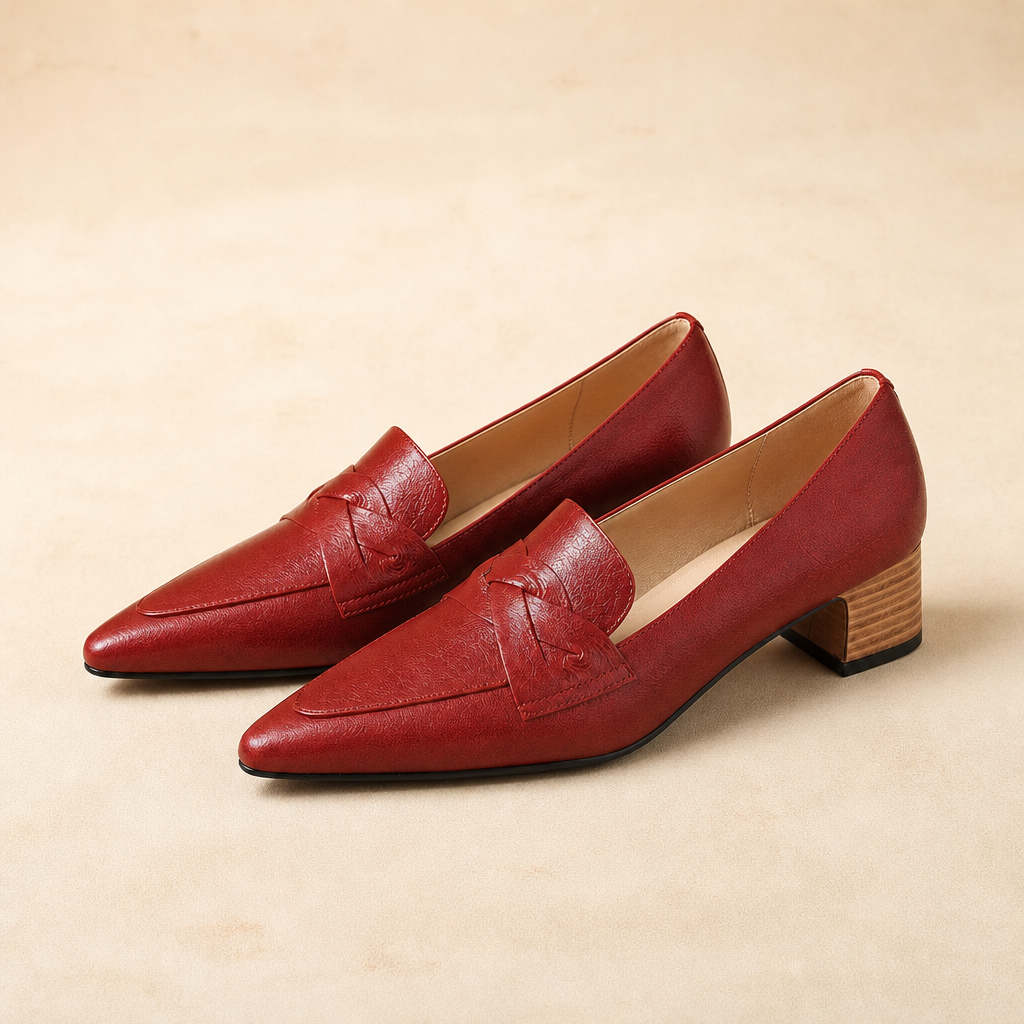 Vasari Women's Pointed Toe Heels in Crimson