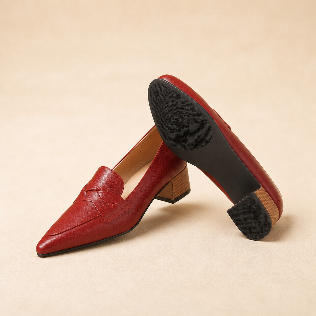 Marcelline Women's Leather Heels in Ivory