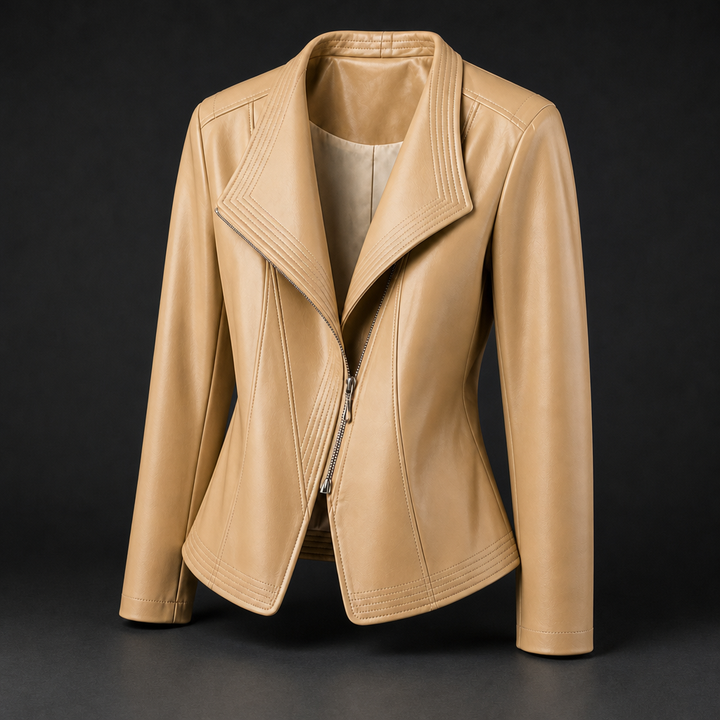 Lysandra Women's Biker Jacket in Olive