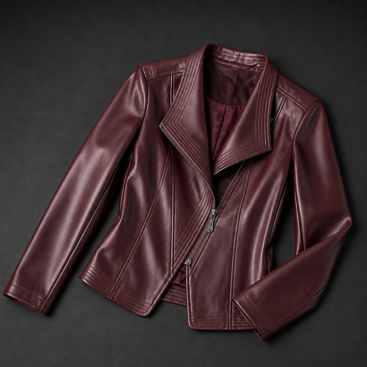 Romilda Women's Leather Jacket in Black