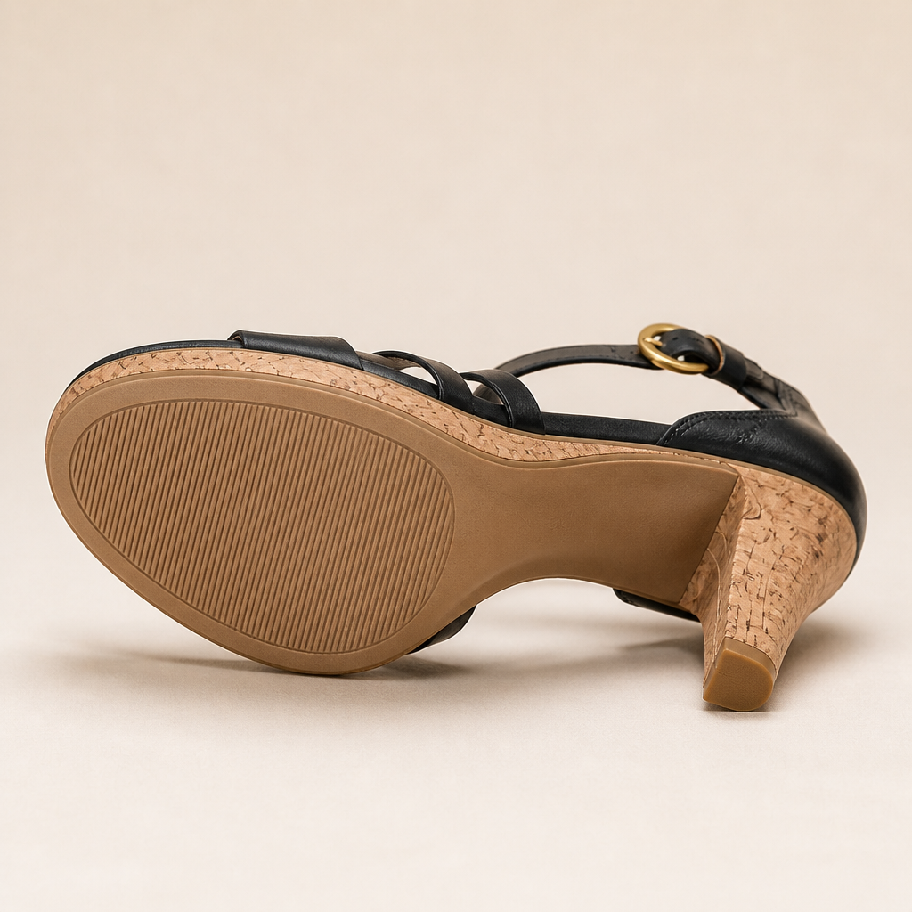 Zarina High Heel Sandals — Black