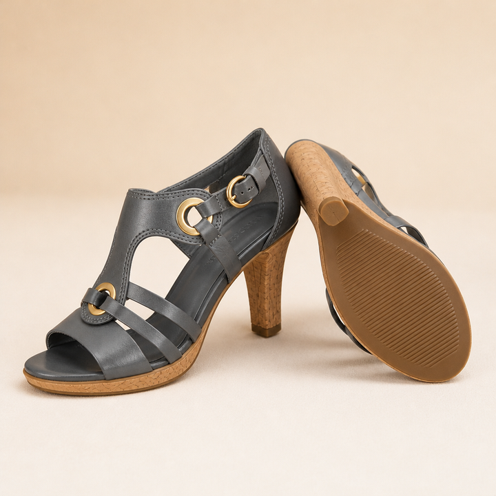 Zarina High Heel Sandals — Gray