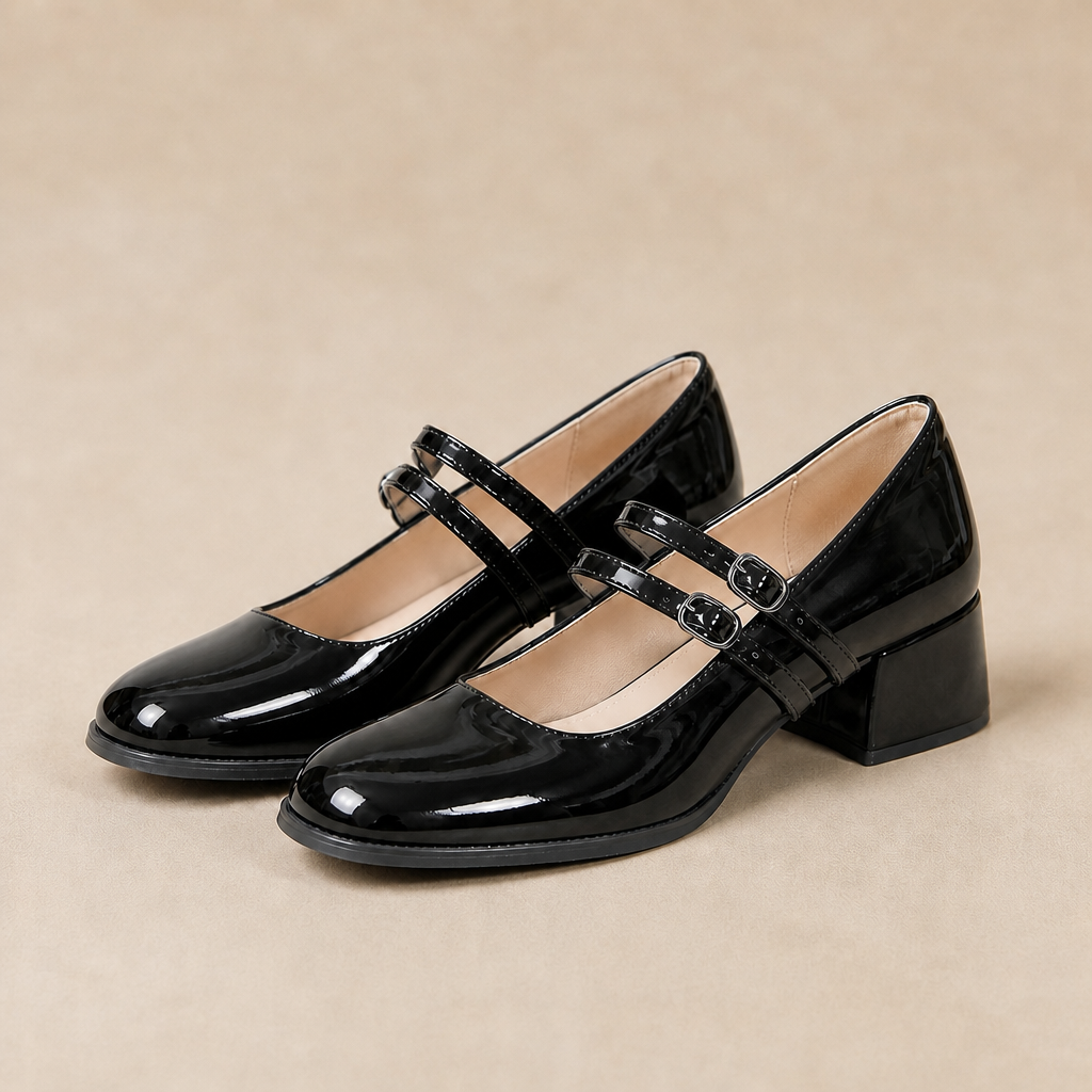 Zelena Mary Jane Heels — Black
